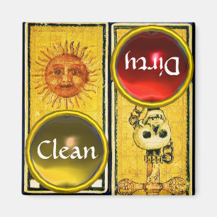 ANTIQUE RENAISSANCE TAROTS /SUN AND ACE OF SWORDS MAGNET