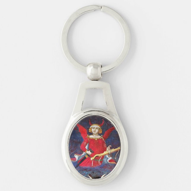 ANTIQUE RENAISSANCE TAROTS,THE DEVIL  Pride Detail Key Ring (Front)