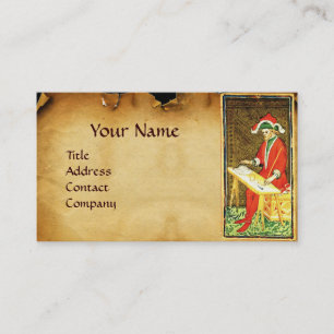 ANTIQUE RENAISSANCE TAROTS /THE MAGICiAN Parchment Business Card