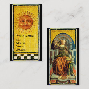 ANTIQUE RENAISSANCE TAROTS /THE SUN AND TEMPERANCE BUSINESS CARD