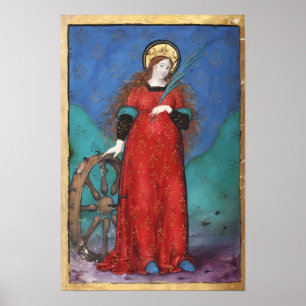 ANTIQUE RENAISSANCE TAROTS / THE WHEEL OF FORTUNE POSTER