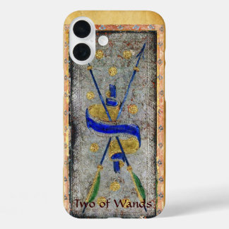 ANTIQUE RENAISSANCE TAROTS / TWO OF WANDS iPhone 16 PLUS CASE