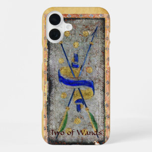 ANTIQUE RENAISSANCE TAROTS / TWO OF WANDS iPhone 16 PLUS CASE