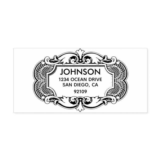 Antique Return Address Self-inking Stamp (Design)