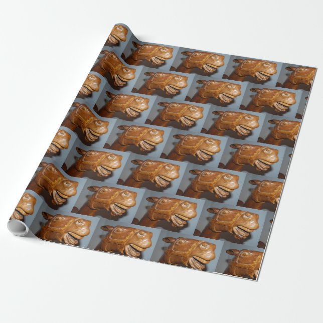 Antique Rocking Horse Wrapping Paper (Unrolled)