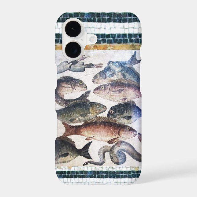 ANTIQUE ROMAN MOSAICS, FISHES,OCEAN SEA LIFE SCENE (Back)