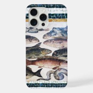 ANTIQUE ROMAN MOSAICS, FISHES,OCEAN SEA LIFE SCENE iPhone 15 PRO MAX CASE