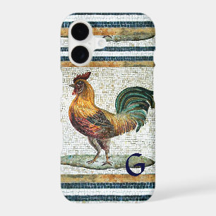 ANTIQUE ROMAN MOSAICS / ROOSTER MONOGRAM