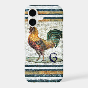 ANTIQUE ROMAN MOSAICS / ROOSTER MONOGRAM