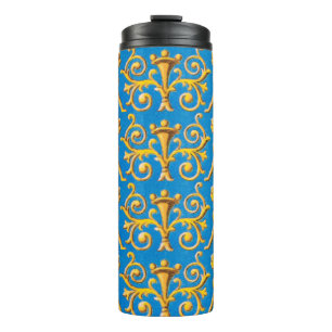 Antique roman pattern thermal tumbler