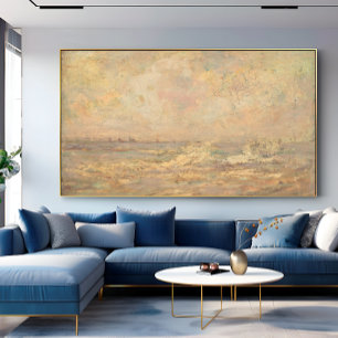 Antique Romantic Pastel Coastal Seascape     Canvas Print