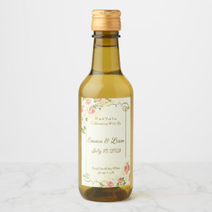 Antique Rose 2 x 3 Mini Wine Label