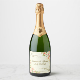 Antique Rose 4 x 3.5 Sparkling Wine Label