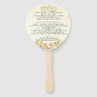 Antique Rose 4 x 6 Program Fans