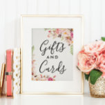 Antique Rose Bridal Shower Gifts and Cards Poster<br><div class="desc">This design features a beautiful rustic antique rose bouquet of soft pink,  peach and blush roses. See the entire collection for more matching items!</div>