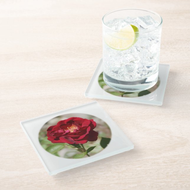 Antique Rose Coaster (Angled)