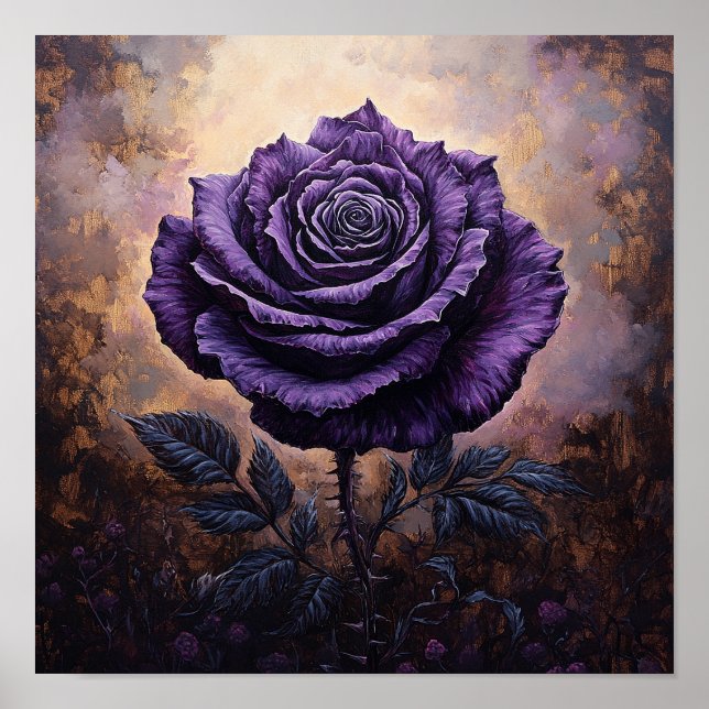 Antique Rose Flower Retro Art House Decor (Front)