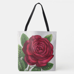 Antique Rose Lithograph, François-Frédéric Grobon Tote Bag