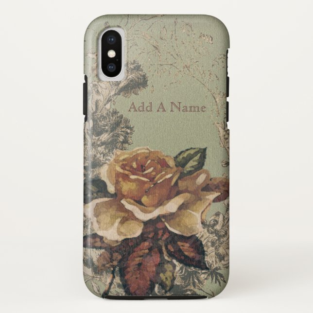 Antique Rose Vintage Illustration Case-Mate iPhone Case (Back)