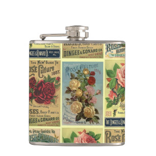 Antique Roses Heirloom Rose Garden Flask
