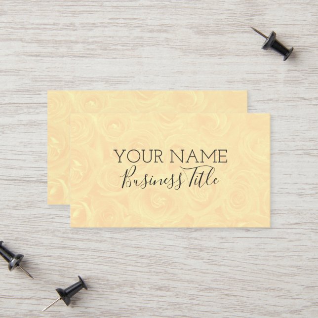 Antique Roses Trendy Name Business Title, ZEA Calling Card (Front/Back In Situ)