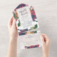 Antique Roses Vintage Boho 3 in 1 Wedding