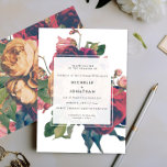 Antique Roses Vintage Boho Wedding Invitation<br><div class="desc">Antique colorful roses for a wonderful bohemian themed wedding. Vintage style florals. Red and pink roses. Stylish Boho wedding.</div>