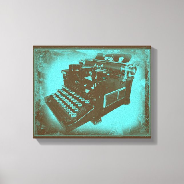 Antique Royal No 10 Typewriter Wrapped Canvas Art (Front)