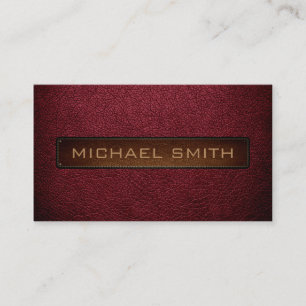 Antique ruby Leather Look Professional Business Card