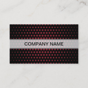 Antique ruby Techno Dots Modern Black Business Card