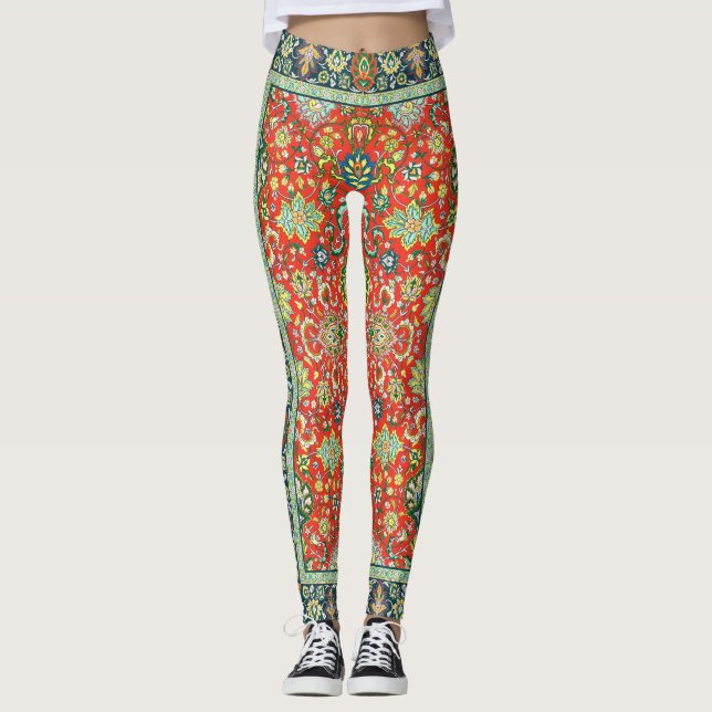 Antique Rug Pattern-1 Leggings (Front)