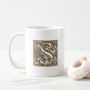 Antique S Monogram Coffee Mug