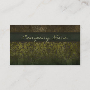 Antique Salon Spa Lace Business Card Green