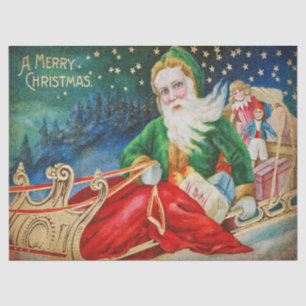 Antique Santa Tissue or Decoupage Paper
