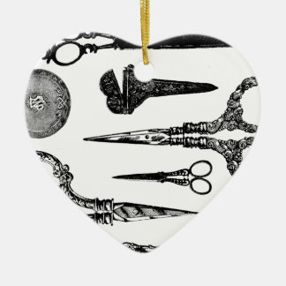 Antique Scissors Vignette Ceramic Tree Decoration