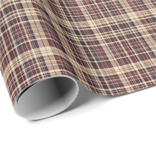Antique Scottish Tartan Wrapping Paper