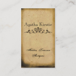 Antique Scroll Business Card