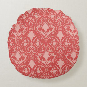 Antique scroll wallpaper 2 round cushion
