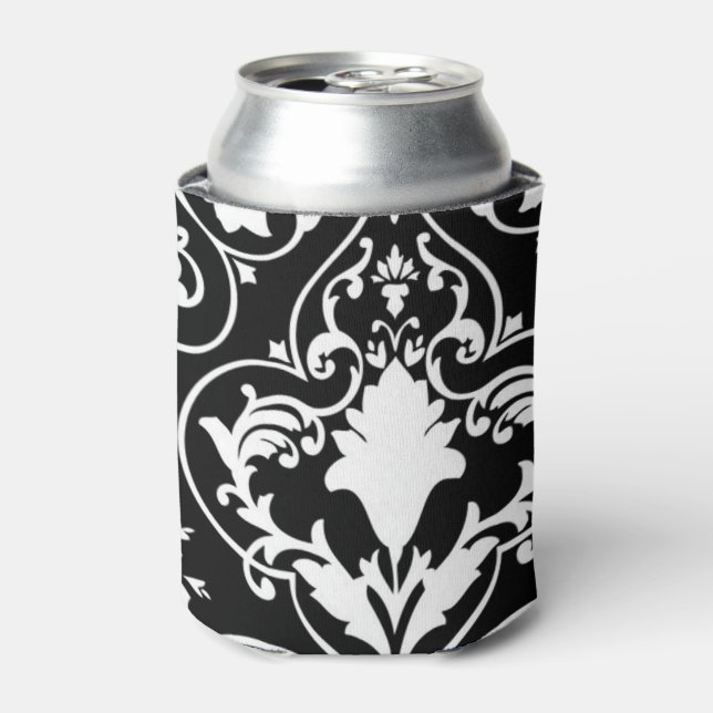 Antique scroll wallpaper can cooler (Can Front)