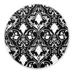 Antique scroll wallpaper ceramic knob