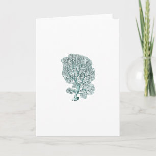 Antique Sea Coral Illustration greeting Card