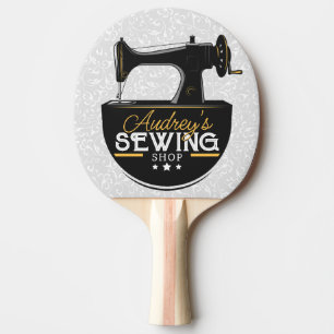 Antique Sewing Machine ADD NAME Seamstress Tailor Ping Pong Paddle