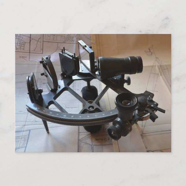 Antique Sextant Postcard (Front)