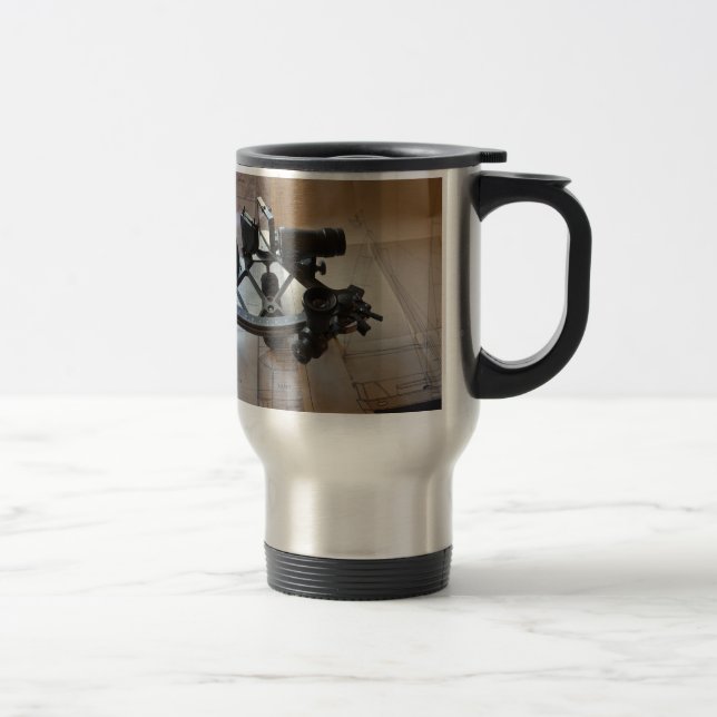 Antique Sextant Travel Mug (Right)
