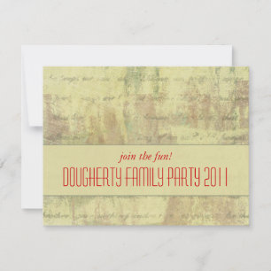 Antique Shabby Family Party Invitation