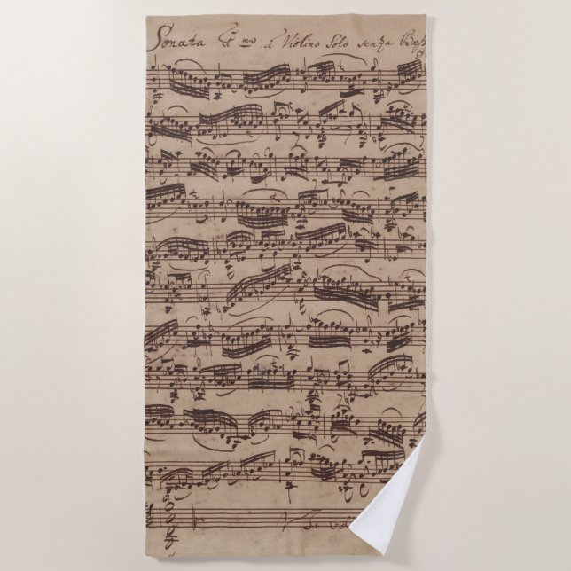 Antique Sheet Music Bach Manuscript (Front)
