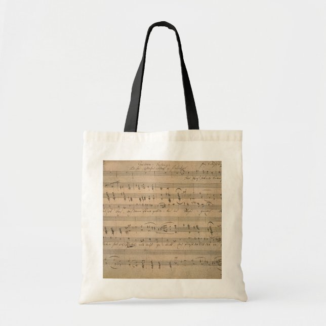 Antique Sheet Music from 1822, Song of the Old Man Tote Bag (Front)