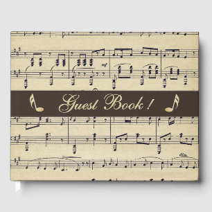 Antique Sheet Music Guest Book