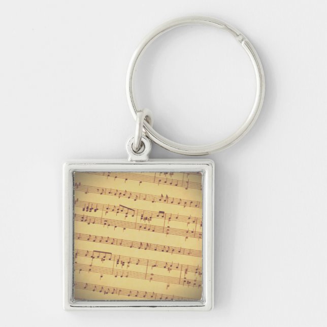 Antique Sheet Music Key Ring (Front)