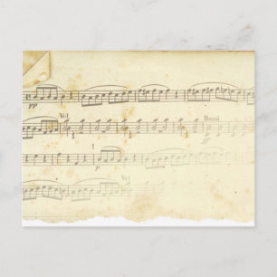 Antique Sheet Music Postcard